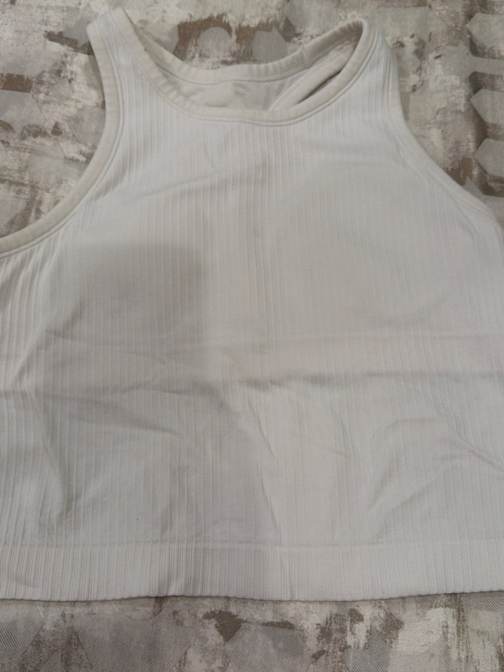 CRZ YOGA White Ribbed Tank Top for Kids